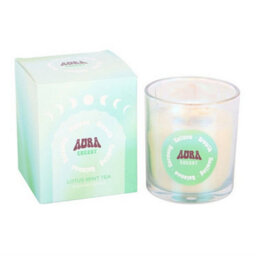 Something Different Aura Energy Lotus Mint Tea Scented Candle Green/white (One Size) - thumbnail 2