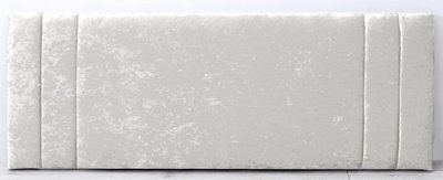 Comfy Deluxe 2Ft6 20Inch  White Crush Velvet  Savannah Headboard