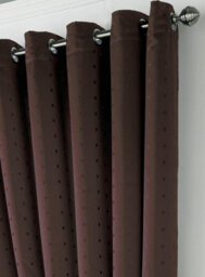 Luxury Living Adiso Eyelet Ring Top Curtains Chocolate - thumbnail 2