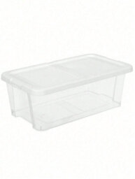 LEDREM Set Of 8 Shoe Boxes, Stackable Shoe Storage Organiser With Lids, Containers, Sizes Up To 7.5, Transparent - thumbnail 9