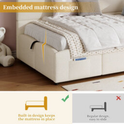 Single Upholstered Sofa Daybed With Hydraulic Storage And Usb Charging - thumbnail 9