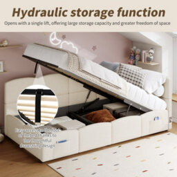 Single Upholstered Sofa Daybed With Hydraulic Storage And Usb Charging - thumbnail 8
