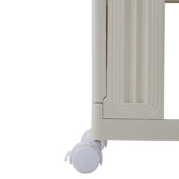 Thehotsale White Four-Tier Foldable And Stackable Plastic Storage Rack With Wheels, 46Cm W X 26Cm D X 93Cm H - thumbnail 7