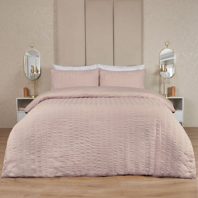 OHS Seersucker Duvet Cover With Pillowcase Bedding - image 1