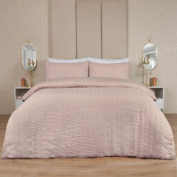 OHS Seersucker Duvet Cover With Pillowcase Bedding - thumbnail 1