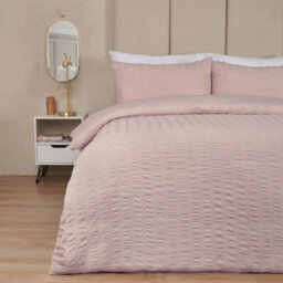 OHS Seersucker Duvet Cover With Pillowcase Bedding - thumbnail 2