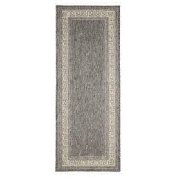 Melrose County Greek Key Grey Bordered Indoor Non-Slip Medium Area Runner Rug 060/180Cm - thumbnail 4