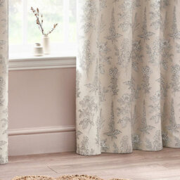 Wylder Sophia Jacquard Floral Room Darkening Eyelet Curtain Pair Natural (W)168Cm X (D)137Cm - thumbnail 3