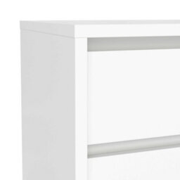 Wyld Haus Salzburg White Gloss Wooden Bedside Table, 2 Drawers, 520 X 481 X 454 mm - thumbnail 8