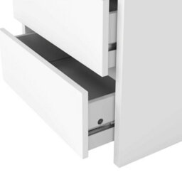 Wyld Haus Salzburg White Gloss Wooden Bedside Table, 2 Drawers, 520 X 481 X 454 mm - thumbnail 9