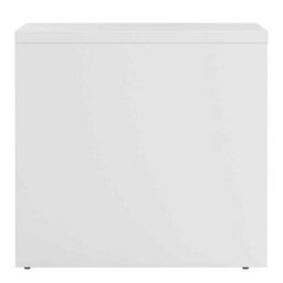 Wyld Haus Salzburg White Gloss Wooden Bedside Table, 2 Drawers, 520 X 481 X 454 mm - thumbnail 6