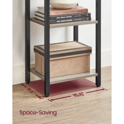 5-Tier Bookshelf, Bookcase, Shelving Unit - thumbnail 4