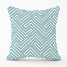 Warren Reed Designer Blue And White Geometric Pattern Cushions 45Cm X 45Cm - thumbnail 1