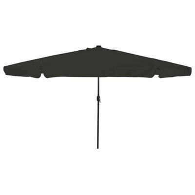 Berkfield Garden Parasol Black 395 X 395 X 245 Cm Polyester, Steel - image 1