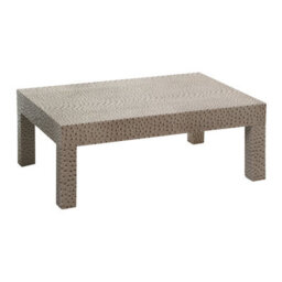 Orsina Ostrich Leather Effect Coffee Table, Faux Leather Coffee Table, Rectangular Coffee Table For Living Room - thumbnail 1