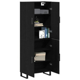 Berkfield Cabinets 2 Pcs Black Oak 69,5X34X180 Cm Engineered Wood - thumbnail 3