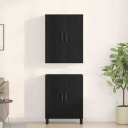 Berkfield Cabinets 2 Pcs Black Oak 69,5X34X180 Cm Engineered Wood - thumbnail 4