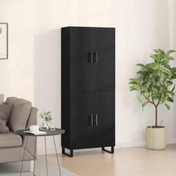 Berkfield Cabinets 2 Pcs Black Oak 69,5X34X180 Cm Engineered Wood - thumbnail 1
