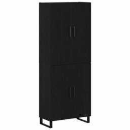 Berkfield Cabinets 2 Pcs Black Oak 69,5X34X180 Cm Engineered Wood - thumbnail 2