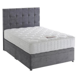 Divan Base Direct Dura Bed Vermont 1000 Pocket Sprung Divan Bed Set 4Ft6 Double Continental- Wool Clay - thumbnail 1