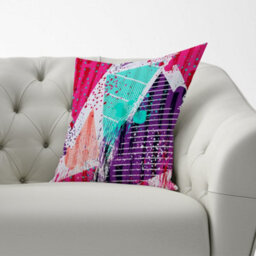 Warren Reed Designer Shabby Geometric Pattern Cushions 60Cm X 60Cm - thumbnail 2