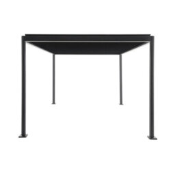 Sweeek - Louvered Pergola With Rounded Legs Aluminium 4X3M Anthracite - Imperial - thumbnail 6
