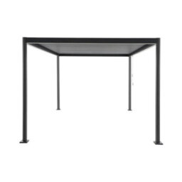Sweeek - Louvered Pergola With Rounded Legs Aluminium 4X3M Anthracite - Imperial - thumbnail 4