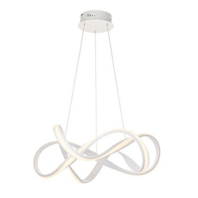 Luminosa Lighting Luminosa Synergy Led Ceiling Pendant Textured White & White Silicone - image 1