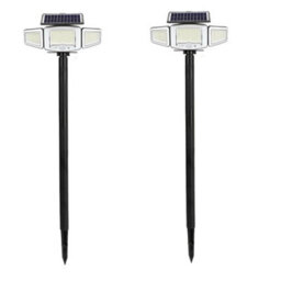 Amorly Solar Spot Lights Outdoor, 3-Head, 231 Led, Motion Sensor,solar And Usb Powered 3 Lighting Modes, Adjustable Angle For Garden Yard - thumbnail 8