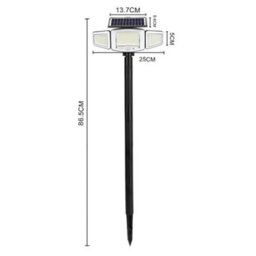 Amorly Solar Spot Lights Outdoor, 3-Head, 231 Led, Motion Sensor,solar And Usb Powered 3 Lighting Modes, Adjustable Angle For Garden Yard - thumbnail 6