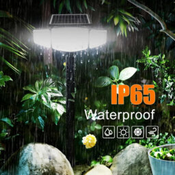 Amorly Solar Spot Lights Outdoor, 3-Head, 231 Led, Motion Sensor,solar And Usb Powered 3 Lighting Modes, Adjustable Angle For Garden Yard - thumbnail 4
