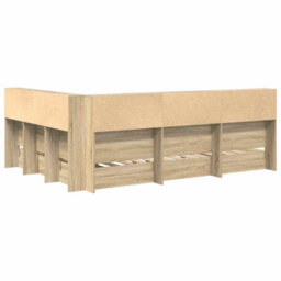 Berkfield Bookcase Bed Sonoma Oak 160X200 Cm Engineered Wood - thumbnail 8