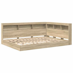 Berkfield Bookcase Bed Sonoma Oak 160X200 Cm Engineered Wood - thumbnail 2