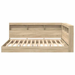 Berkfield Bookcase Bed Sonoma Oak 160X200 Cm Engineered Wood - thumbnail 6