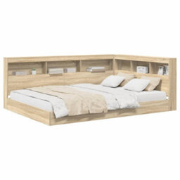Berkfield Bookcase Bed Sonoma Oak 160X200 Cm Engineered Wood - thumbnail 3