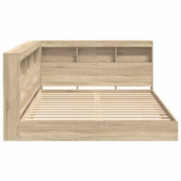 Berkfield Bookcase Bed Sonoma Oak 160X200 Cm Engineered Wood - thumbnail 7