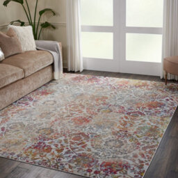 Ivoryorange Traditional Easy To Clean Floral Rug For Dining Room Bedroom And Living Room-71 X 244Cm (Runner) - thumbnail 2