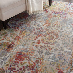 Ivoryorange Traditional Easy To Clean Floral Rug For Dining Room Bedroom And Living Room-71 X 244Cm (Runner) - thumbnail 4