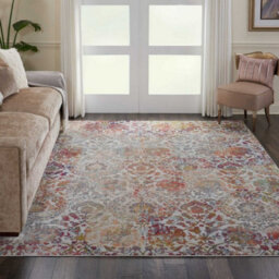 Ivoryorange Traditional Easy To Clean Floral Rug For Dining Room Bedroom And Living Room-71 X 244Cm (Runner) - thumbnail 1