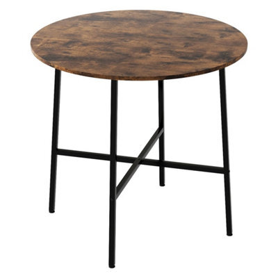80Cm Round Dining Table Metal Base