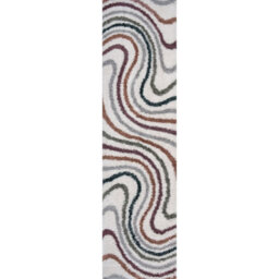 The Rugs Moodi Shaggy Multicolour Mirage Rug Runner Striped Thick High Pile For Living Rooms, Bedrooms, Hallways, Kitchens - thumbnail 8