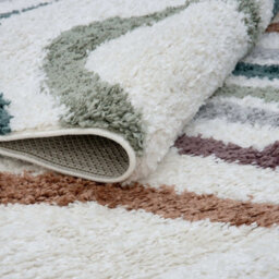 The Rugs Moodi Shaggy Multicolour Mirage Rug Runner Striped Thick High Pile For Living Rooms, Bedrooms, Hallways, Kitchens - thumbnail 3