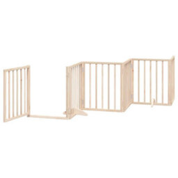 Walplus Poplar Wood Dog Gate With Door Foldable 15 Panels 750 Cm - thumbnail 5