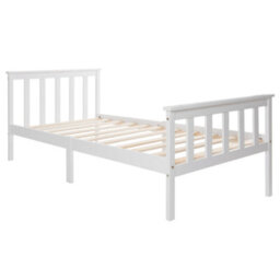 Single Bed White 3Ft Solid Pine Wooden Bed Frame For Adults, Kids 190 X 90 Cm (3Ft) - thumbnail 2
