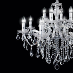 Luminosa Lighting Luminosa Florian 18 Light Crystal Chandelier Chrome Finish, E14 - thumbnail 2