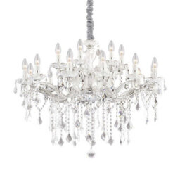 Luminosa Lighting Luminosa Florian 18 Light Crystal Chandelier Chrome Finish, E14 - thumbnail 1