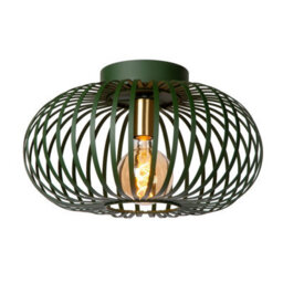 Lucide Manuela Vintage Flush Ceiling Light 39.5Cm- 1Xe27 - Green
