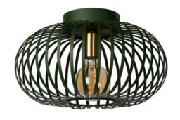 Lucide Manuela Vintage Flush Ceiling Light 39.5Cm- 1Xe27 - Green - thumbnail 2