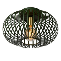 Lucide Manuela Vintage Flush Ceiling Light 39.5Cm- 1Xe27 - Green - thumbnail 5