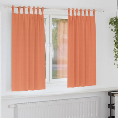 Berkfield Curtains With Curtains 2 Pcs Terracotta Polyester - image 1